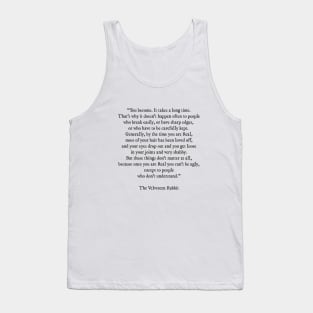 The Velveteen Rabbit Quote Tank Top